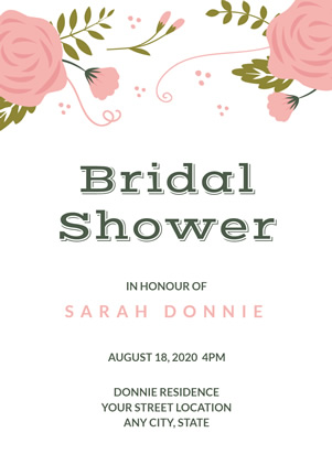 Wedding Bridal Shower Invitation Design