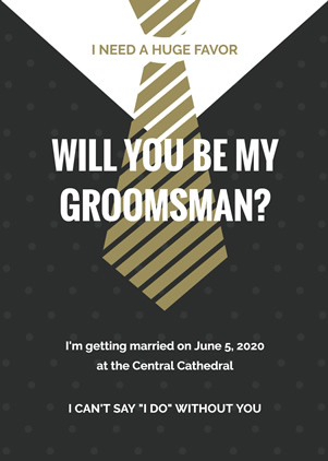 Formal Groomsman Invitation Design
