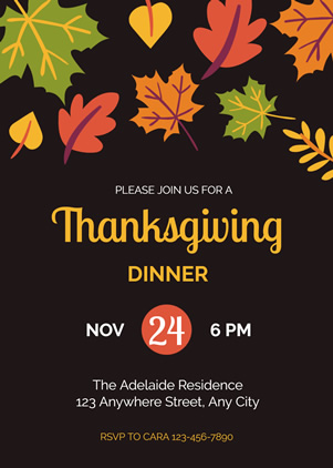 Thanksgiving Invitation design