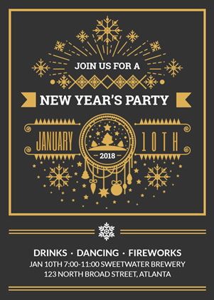 New Year Invitation design