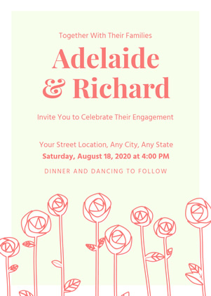 Sweet Engagement Invitation Design