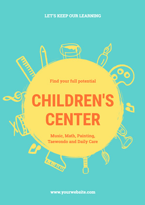 Blue Child Center Promotional Poster Poster Design