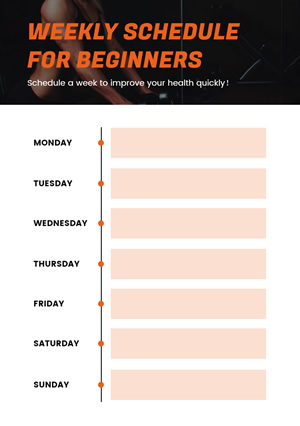 Beginners Workout Schedule Schedule Design