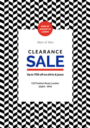 Sale Clearance Poster Poster Design